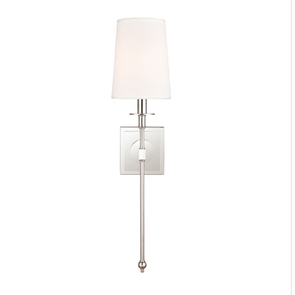 Signature Hardware Calera 1-Light Polished Nickel Wall
Sconce